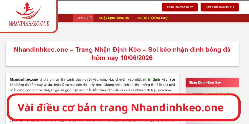 Trang chủ 14 Vài điều cơ bản trang Nhandinhkeo.one